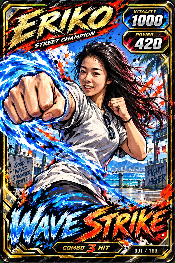 ストリートファイター風の仕上がり見本